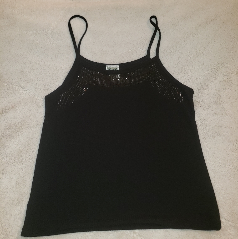 Black XL top with rhinestone